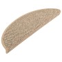 Self-adhesive sisal stair mat 15 pcs beige 56x17x3 cm by vidaXL, Stair mats - Ref: Foro24-326866, Price: 77,99 €, Discount: %