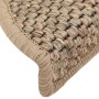 Self-adhesive sisal stair mat 15 pcs beige 56x17x3 cm by vidaXL, Stair mats - Ref: Foro24-326866, Price: 77,99 €, Discount: %