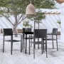 5-piece black garden dining set by vidaXL, Garden sets - Ref: Foro24-3099276, Price: 288,99 €, Discount: %