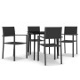 Juego de comedor para jardín 5 piezas negro de vidaXL, Conjuntos de jardín - Ref: Foro24-3099276, Precio: 288,50 €, Descuento: %