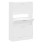 Plywood white shoe cabinet 63x24x103 cm by vidaXL, Shoe racks and shoe organizers - Ref: Foro24-342550, Price: 106,52 €, Disc...