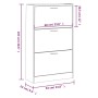 Plywood white shoe cabinet 63x24x103 cm by vidaXL, Shoe racks and shoe organizers - Ref: Foro24-342550, Price: 106,52 €, Disc...