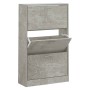 Mueble zapatero madera contrachapada gris hormigón 63x24x103 cm de vidaXL, Zapateros y organizadores de calzado - Ref: Foro24...