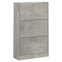 Mueble zapatero madera contrachapada gris hormigón 63x24x103 cm de vidaXL, Zapateros y organizadores de calzado - Ref: Foro24...