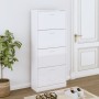 Glossy white plywood shoe cabinet 63x24x147 cm by vidaXL, Shoe racks and shoe organizers - Ref: Foro24-342546, Price: 167,99 ...