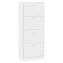 Glossy white plywood shoe cabinet 63x24x147 cm by vidaXL, Shoe racks and shoe organizers - Ref: Foro24-342546, Price: 167,99 ...