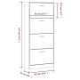 Schuhschrank aus geräuchertem Eichensperrholz, 63 x 24 x 147 cm von vidaXL, Schuhregale und Schuhorganisatoren - Ref: Foro24-...