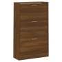 Mueble zapatero madera contrachapada marrón roble 63x24x103 cm de vidaXL, Zapateros y organizadores de calzado - Ref: Foro24-...