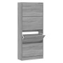 Sonoma gray plywood shoe cabinet 63x24x147 cm by vidaXL, Shoe racks and shoe organizers - Ref: Foro24-342548, Price: 157,99 €...