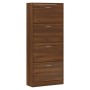 Oak brown plywood shoe cabinet 63x24x147 cm by vidaXL, Shoe racks and shoe organizers - Ref: Foro24-342549, Price: 157,30 €, ...