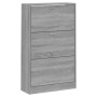 Mueble zapatero madera contrachapada gris Sonoma 63x24x103 cm de vidaXL, Zapateros y organizadores de calzado - Ref: Foro24-3...