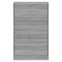 Mueble zapatero madera contrachapada gris Sonoma 63x24x103 cm de vidaXL, Zapateros y organizadores de calzado - Ref: Foro24-3...