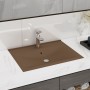 Lavabo de lujo con grifo cerámica 60x46 cm crema mate de vidaXL, Lavabos - Ref: Foro24-147029, Precio: 88,99 €, Descuento: %