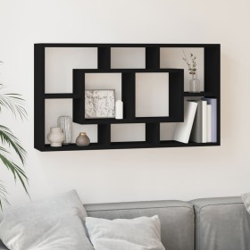 Estantería de pared con 8 compartimentos negro de vidaXL, Estantes y estanterías - Ref: Foro24-342589, Precio: 55,67 €, Descu...