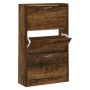 Smoked oak plywood shoe cabinet 63x24x103 cm by vidaXL, Shoe racks and shoe organizers - Ref: Foro24-342555, Price: 111,45 €,...