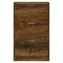Smoked oak plywood shoe cabinet 63x24x103 cm by vidaXL, Shoe racks and shoe organizers - Ref: Foro24-342555, Price: 108,83 €,...