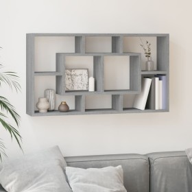 Sonoma gray 8-compartment wall shelf by vidaXL, Shelves and shelves - Ref: Foro24-342593, Price: 50,66 €, Discount: %