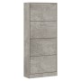 Mueble zapatero madera contrachapada gris hormigón 63x24x147 cm de vidaXL, Zapateros y organizadores de calzado - Ref: Foro24...