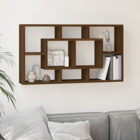 Wall shelf with 8 brown oak compartments by vidaXL, Shelves and shelves - Ref: Foro24-342594, Price: 50,46 €, Discount: %