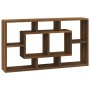 Wall shelf with 8 brown oak compartments by vidaXL, Shelves and shelves - Ref: Foro24-342594, Price: 50,46 €, Discount: %