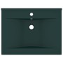 Lavabo de lujo con grifo cerámica verde oscuro 60x46 cm de vidaXL, Lavabos - Ref: Foro24-147025, Precio: 92,43 €, Descuento: %