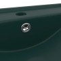 Lavabo de lujo con grifo cerámica verde oscuro 60x46 cm de vidaXL, Lavabos - Ref: Foro24-147025, Precio: 92,43 €, Descuento: %