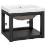 Estructura de baño con lavabo incorporado hierro negro de vidaXL, Tocadores de baño - Ref: Foro24-3101382, Precio: 137,11 €, ...