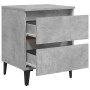 Bedside tables 2 pcs concrete gray plywood 40x35x50 cm by vidaXL, Nightstands - Ref: Foro24-805878, Price: 90,07 €, Discount: %