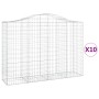 Gabion baskets 10 pcs arch shape iron 200x50x140/160 cm by vidaXL, Pots and planters - Ref: Foro24-3145690, Price: 1,00 €, Di...