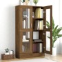 Brown oak plywood display case 82.5x30.5x150 cm by vidaXL, Bookcases and shelves - Ref: Foro24-815119, Price: 151,10 €, Disco...