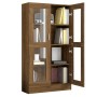 Brown oak plywood display case 82.5x30.5x150 cm by vidaXL, Bookcases and shelves - Ref: Foro24-815119, Price: 151,10 €, Disco...