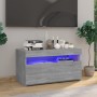 TV cabinet with LED lights Sonoma gray 75x35x40 cm by vidaXL, TV Furniture - Ref: Foro24-815125, Price: 57,92 €, Discount: %