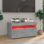 Mueble de TV con luces LED gris Sonoma 75x35x40 cm de vidaXL, Muebles TV - Ref: Foro24-815125, Precio: 57,92 €, Descuento: %