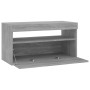 Mueble de TV con luces LED gris Sonoma 75x35x40 cm de vidaXL, Muebles TV - Ref: Foro24-815125, Precio: 57,92 €, Descuento: %