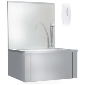 Edelstahlspüle mit Wasserhahn und Seifenspender von vidaXL, Sinkt - Ref: Foro24-51114, Preis: 164,27 €, Rabatt: %