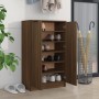 Shoe cabinet made of brown oak plywood, 59x35x100 cm by vidaXL, Shoe racks and shoe organizers - Ref: Foro24-817110, Price: 1...