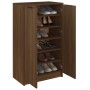 Shoe cabinet made of brown oak plywood, 59x35x100 cm by vidaXL, Shoe racks and shoe organizers - Ref: Foro24-817110, Price: 1...