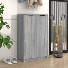 Shoe cabinet made of gray Sonoma plywood 59x35x100 cm by vidaXL, Shoe racks and shoe organizers - Ref: Foro24-817109, Price: ...