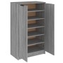 Mueble zapatero madera contrachapada gris Sonoma 59x35x100 cm de vidaXL, Zapateros y organizadores de calzado - Ref: Foro24-8...