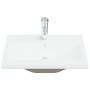 Lavabo empotrado con grifo cerámica blanco 61x39x18 cm de vidaXL, Lavabos - Ref: Foro24-148624, Precio: 177,08 €, Descuento: %