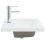 Lavabo empotrado con grifo cerámica blanco 61x39x18 cm de vidaXL, Lavabos - Ref: Foro24-148624, Precio: 177,08 €, Descuento: %