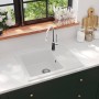 Kitchen sink with oval white granite overflow by vidaXL, Sinks - Ref: Foro24-147104, Price: 151,21 €, Discount: %