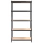 5-level storage shelf made of steel and anthracite plywood by vidaXL, Industrial shelving - Ref: Foro24-152886, Price: 77,99 ...