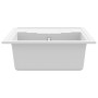 Kitchen sink with oval white granite overflow by vidaXL, Sinks - Ref: Foro24-147104, Price: 151,21 €, Discount: %