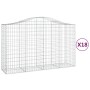 Gabionenkörbe 18 Stk. Bogenform Eisen 200x50x120/140 cm von vidaXL, Töpfe und Pflanzgefäße - Ref: Foro24-3145675, Preis: 1,00...