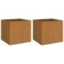 Planters 2 units Corten steel 32x30x29 cm by vidaXL, Pots and planters - Ref: Foro24-821548, Price: 52,79 €, Discount: %