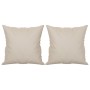 Decorative cushions 2 pcs cream microfiber fabric 40x40 cm by vidaXL, Cushions - Ref: Foro24-349499, Price: 20,34 €, Discount: %