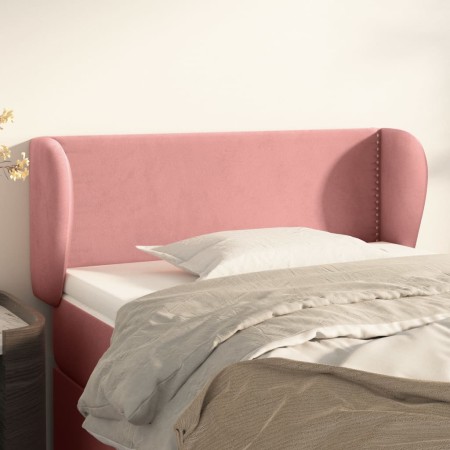 Pink velvet headboard 83x23x78/88 cm