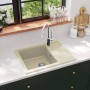 Kitchen sink with oval beige granite overflow by vidaXL, Sinks - Ref: Foro24-147103, Price: 150,96 €, Discount: %