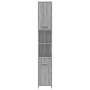 Armario de baño madera contrachapada gris Sonoma 30x30x183,5 cm de vidaXL, Muebles de baño - Ref: Foro24-815520, Precio: 82,9...